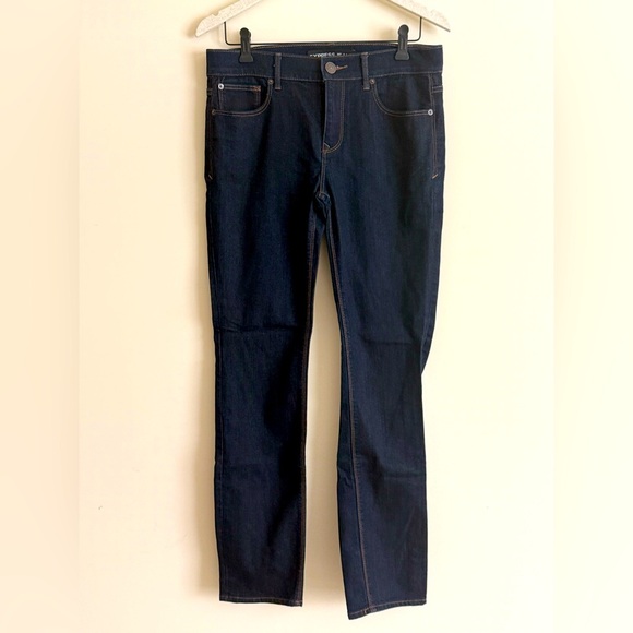 Express MIA Mid-Rise Skinny Jeans - Dark Denim Womens Size 8 - Picture 1 of 9